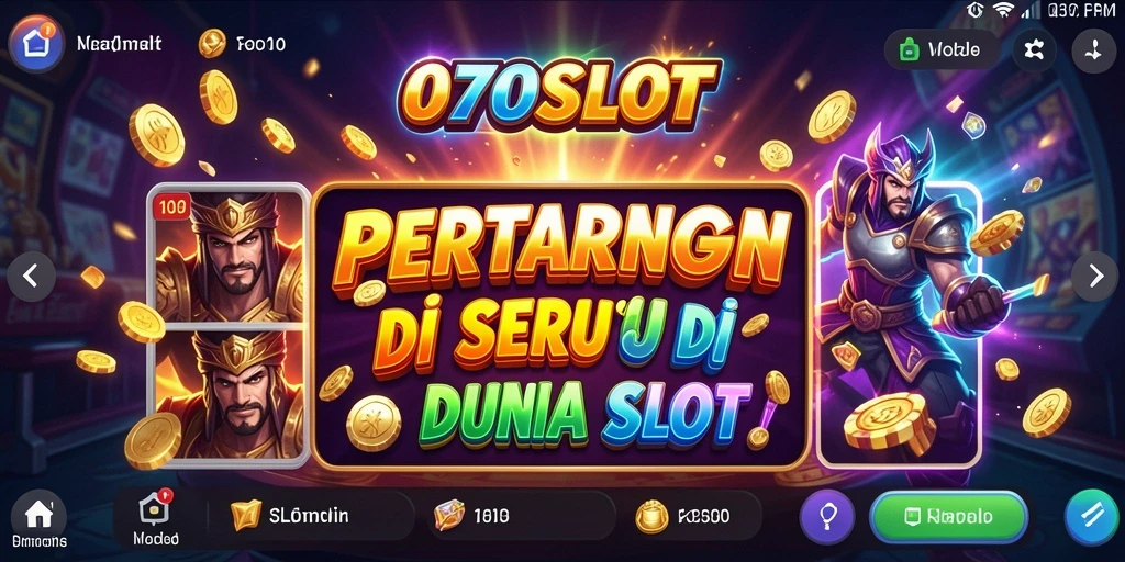 Tangkapan layar utama 070SLOT menampilkan aksi pertarungan yang seru.