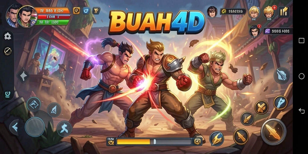 Gameplay BUAH4D menampilkan pertarungan epik karakter yang menakjubkan.