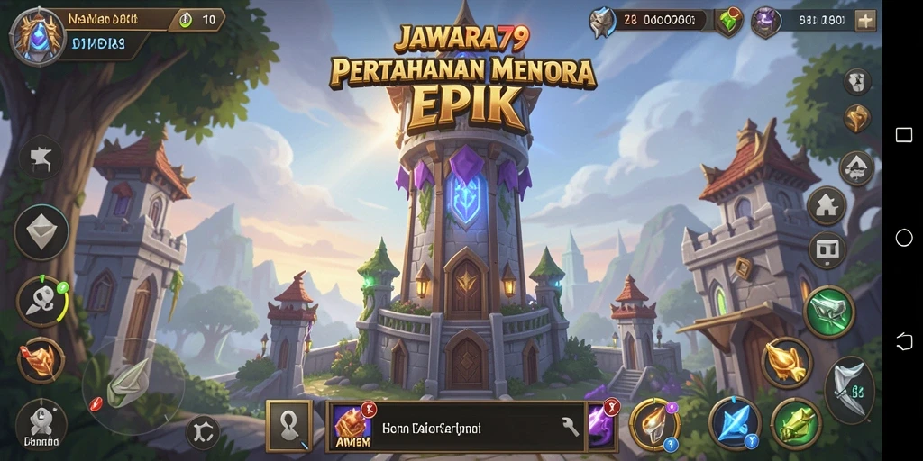 Screenshot menampilkan aksi dan strategi pertahanan dalam JAWARA79.