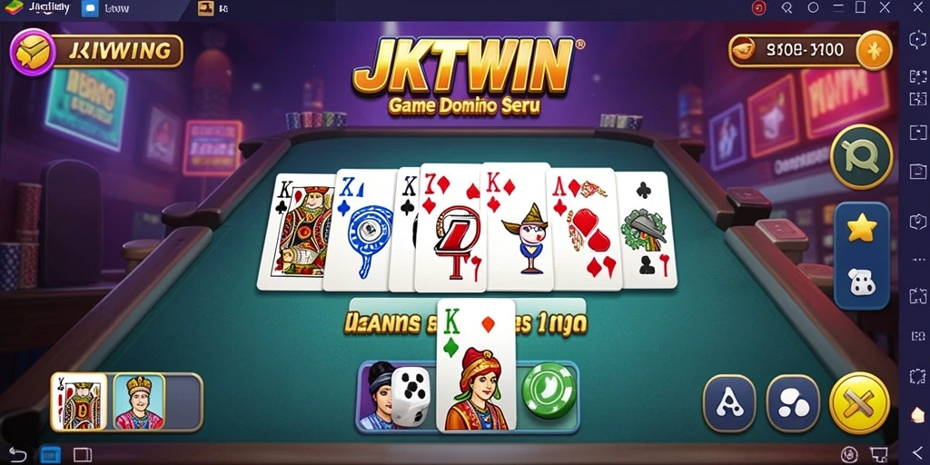 Gameplay seru JKTWIN menampilkan keseruan bermain Domino.