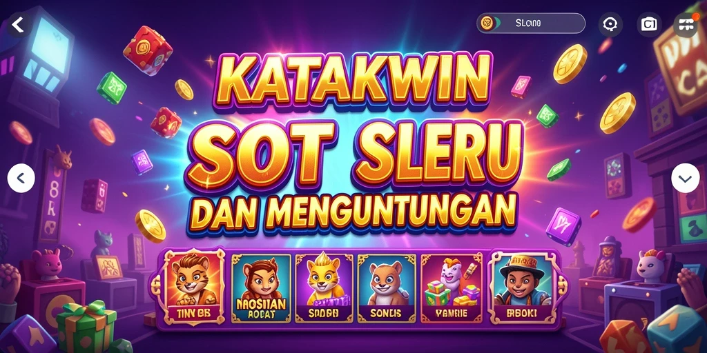 Tampilan gameplay menegangkan di KATAKWIN yang penuh warna.