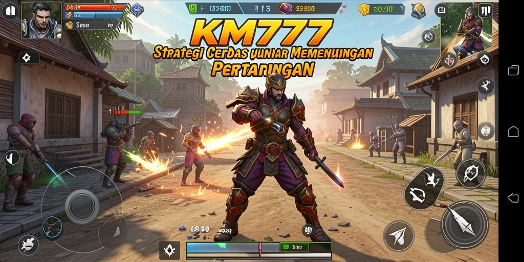 Tampilan gameplay KM777 yang penuh aksi dan strategi.