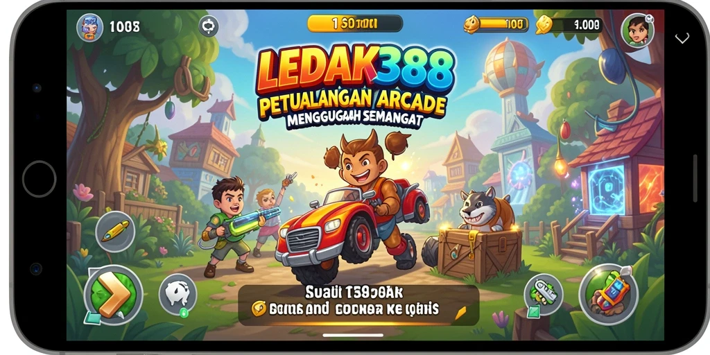 Tampilan permainan LEDAK388 yang penuh warna dan tantangan.