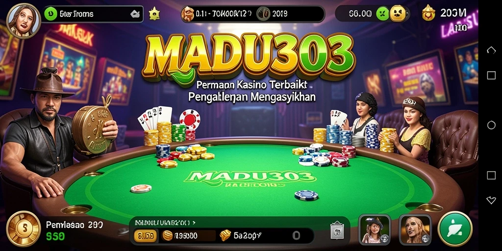 Tampilan gameplay MADU303 dengan fitur menarik di Kasino.