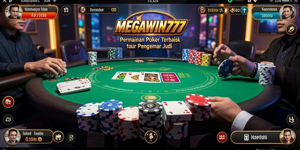 Gameplay poker MEGAWIN777 yang menarik dan mendebarkan.