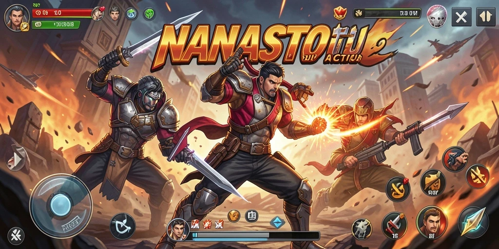 Tampilan screenshot NANASTOTO menampilkan aksi pertarungan yang mendebarkan.