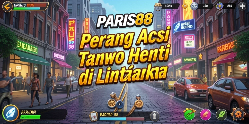 Tampilan gameplay <strong>PARIS88</strong> dengan aksi pertempuran yang dinamis dan mendebarkan.