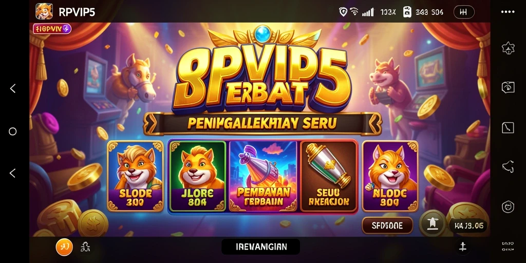 Tampilan gameplay RPVIP5 dengan mesin slot yang menarik.