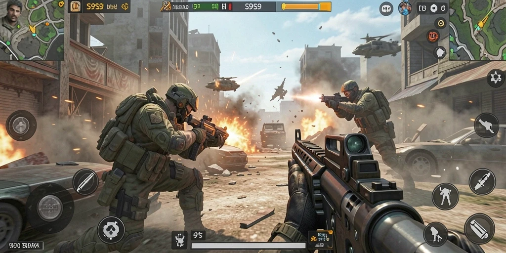 Tampilan utama gameplay TPS yang seru dan mendebarkan.