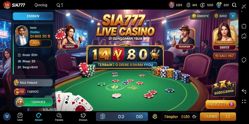 Gambaran gameplay SIA777 dengan dealer profesional dalam Live Casino.