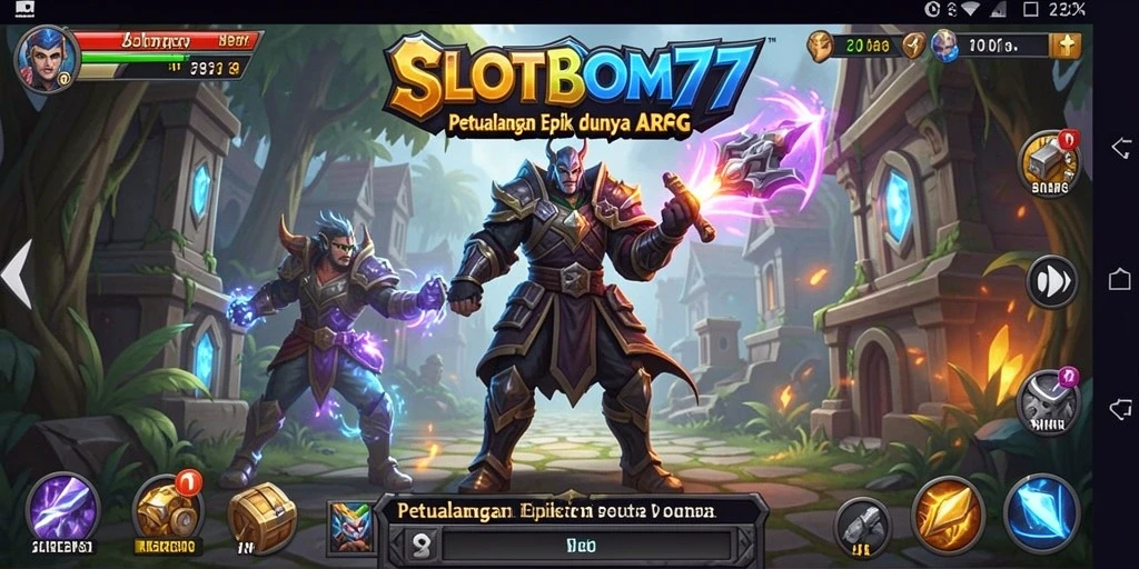 Tampilan gameplay SLOTBOM77 yang penuh aksi dan strategi ARPG.