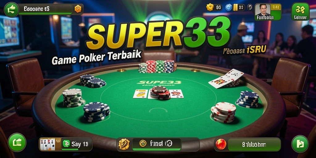 Screenshot utama SUPER33 menampilkan pengalaman seru bermain Poker.