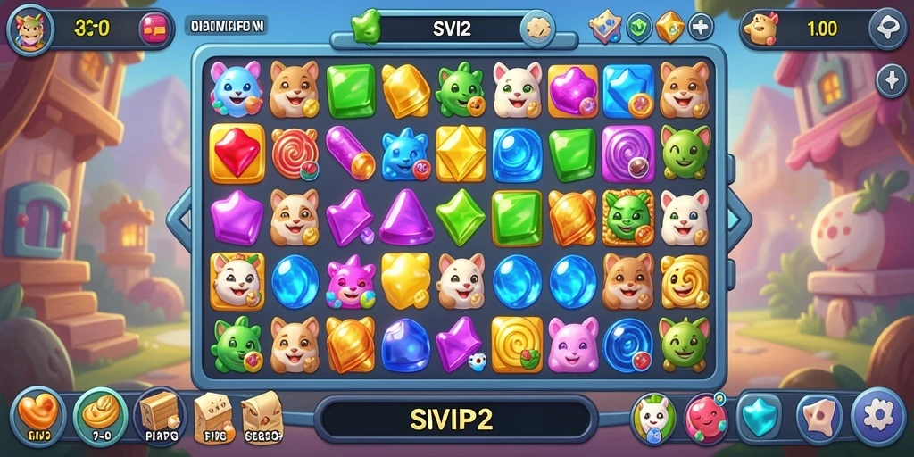 Tampilan gameplay SVIP2 yang penuh warna dan menarik.