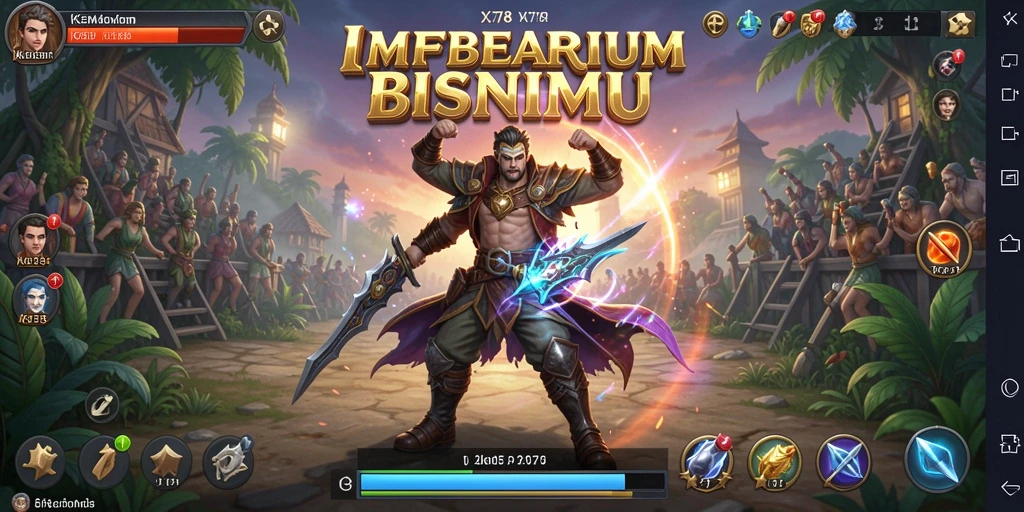 Tangkapan layar utama X78 menampilkan gameplay seru dari dunia Tycoon.